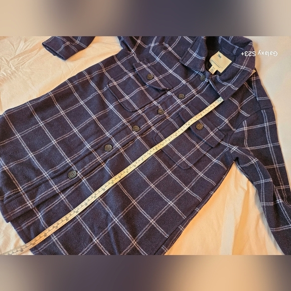 Tilley Blue Plaid Wool Blend Women's Utility Jacket Shacket, Size XS, NWT - Picture 5 of 11